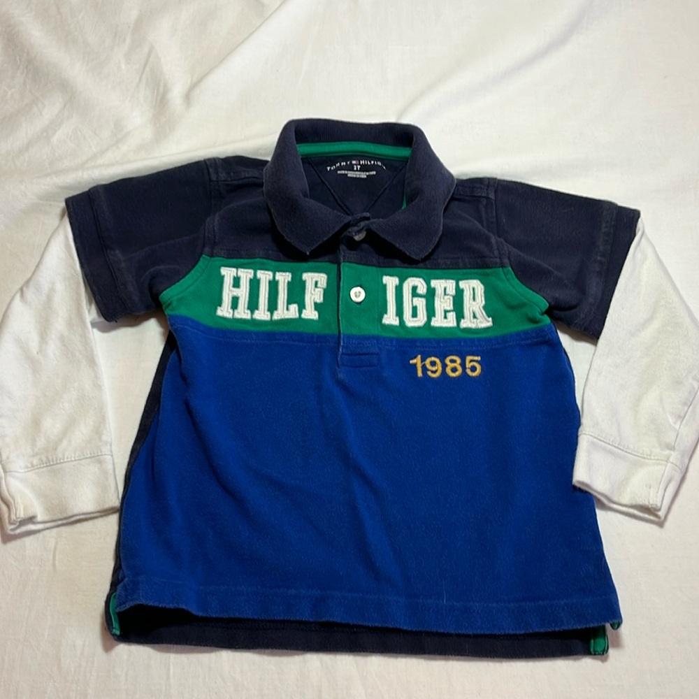 2T Tommy Hilfiger long sleeve polo shirt